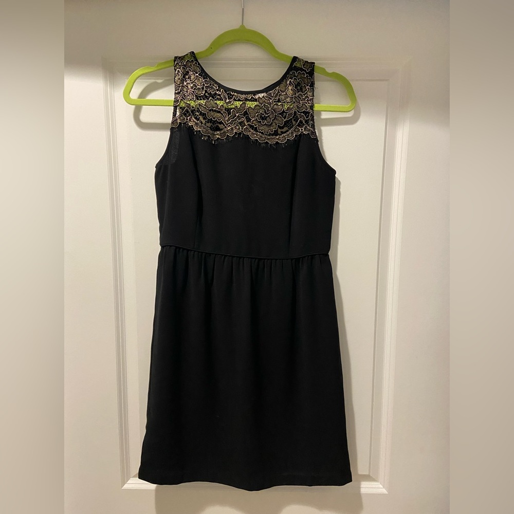 Gorgeous black and gold Ann Taylor Loft dress!